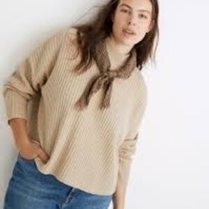 Madewell Cashmere And Wool Ribbed Mock Neck Sweater